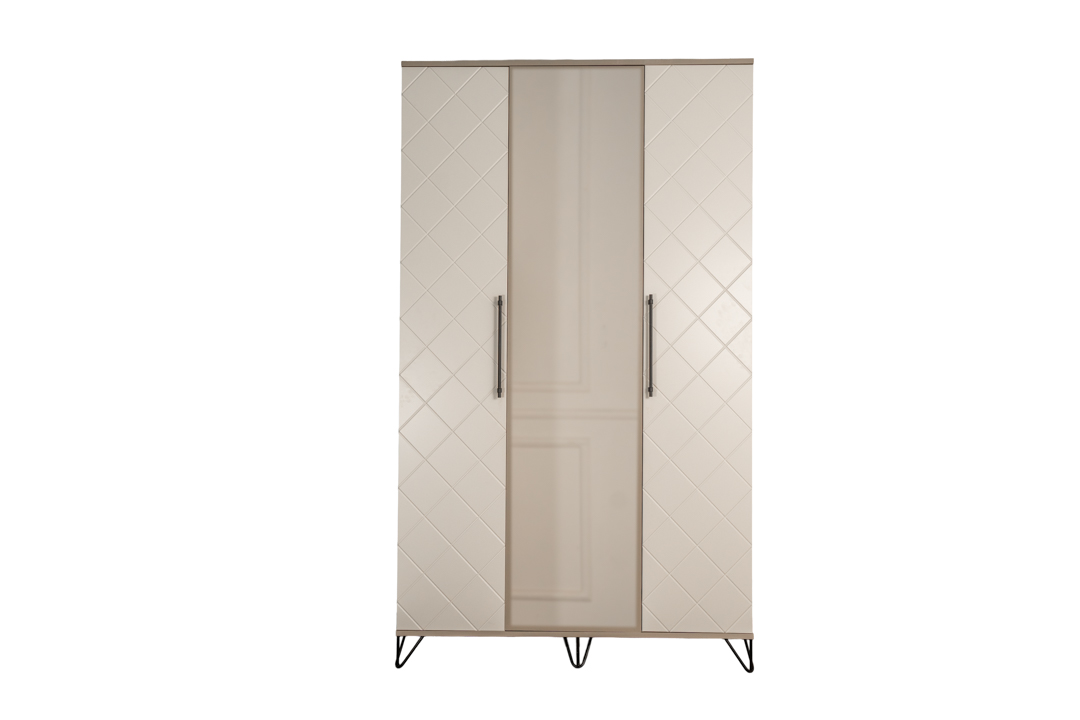 Bella - Bedroom - Wardrobe 3-doors - 1300 x 2240 x 520  - (Defne/Satin) - TFF