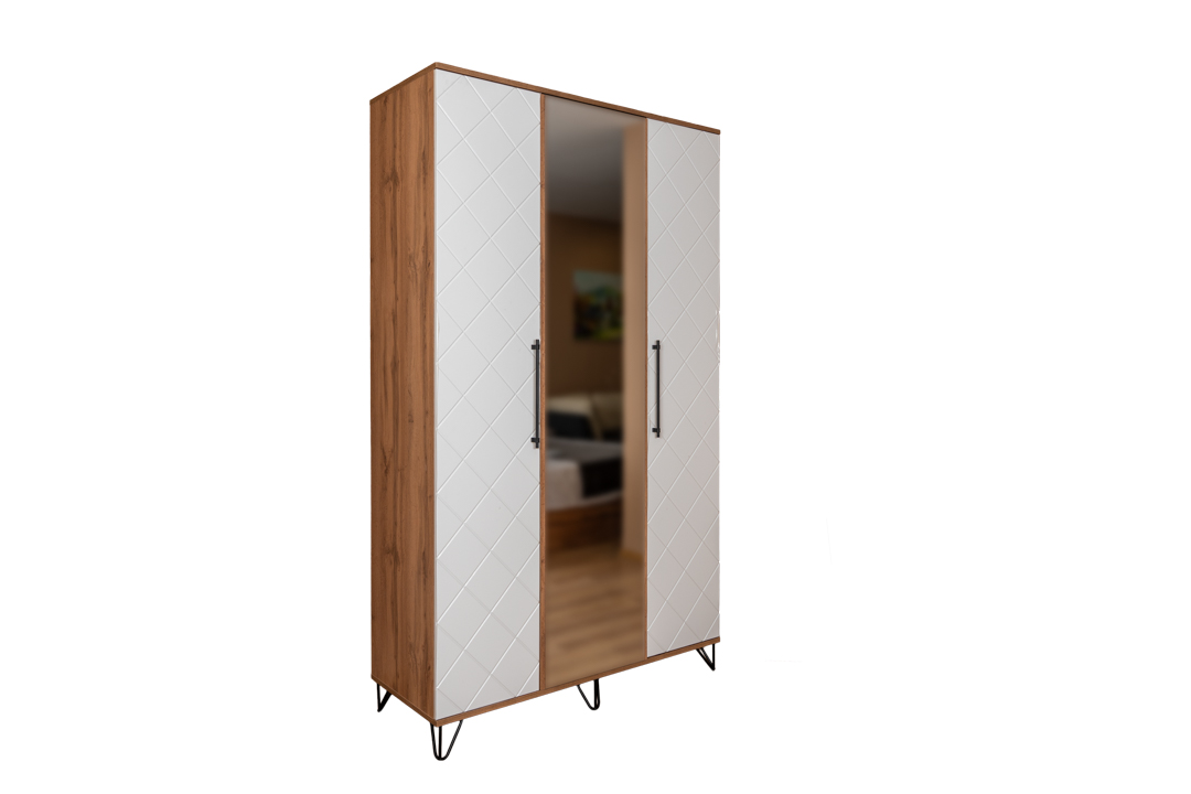 Bella - Bedroom - Wardrobe 3-doors - 1300 x 2240 x 520