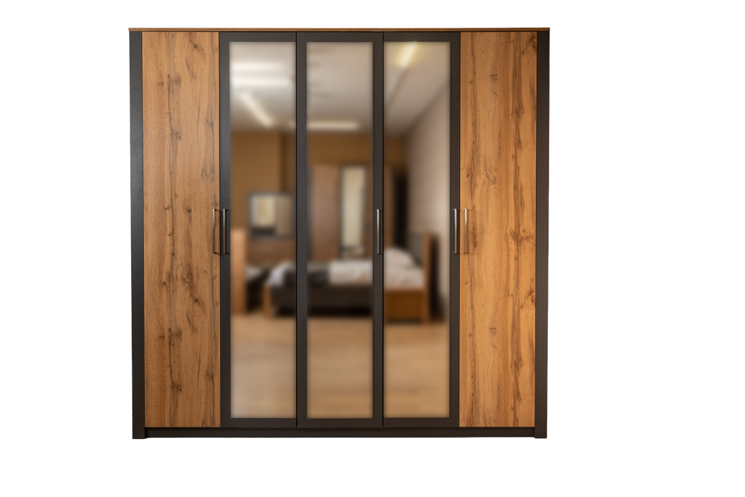 Lugano - Bedroom - Wardrobe 5-doors - 2180 x 2130 x 596