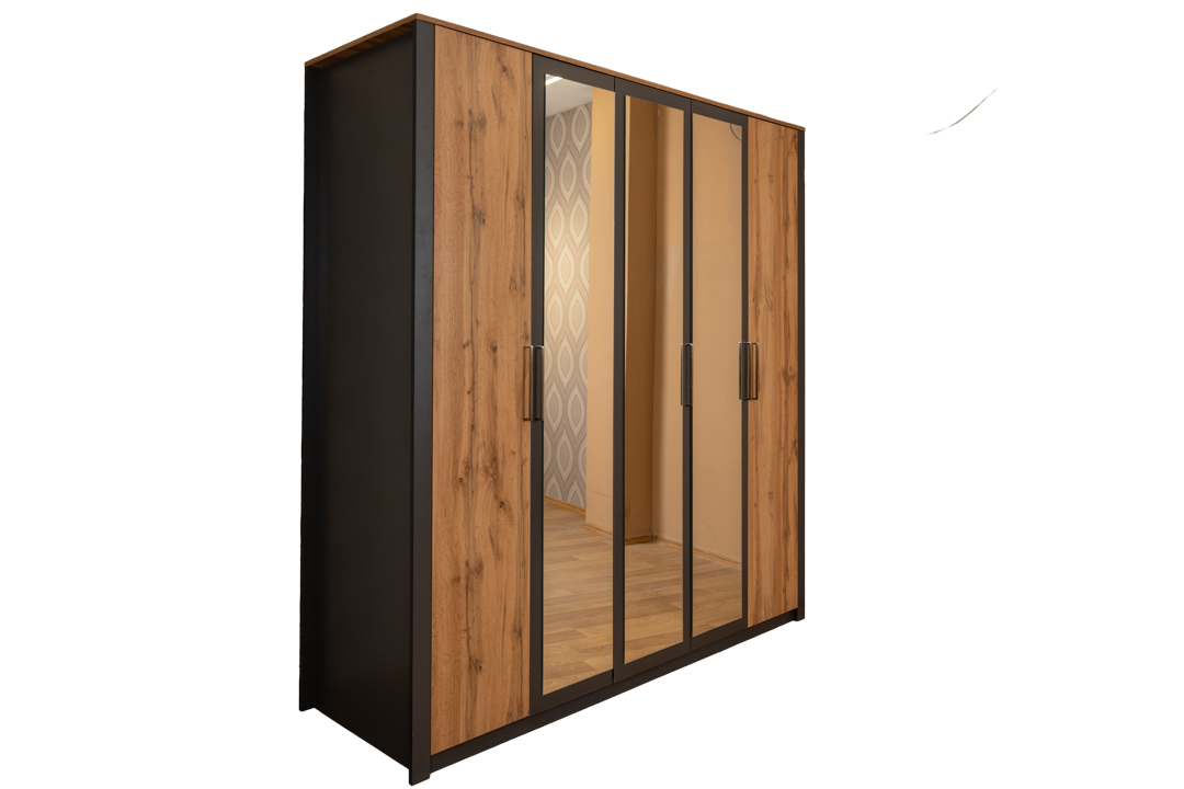 Lugano - Bedroom - Wardrobe 5-doors - 2180 x 2130 x 596