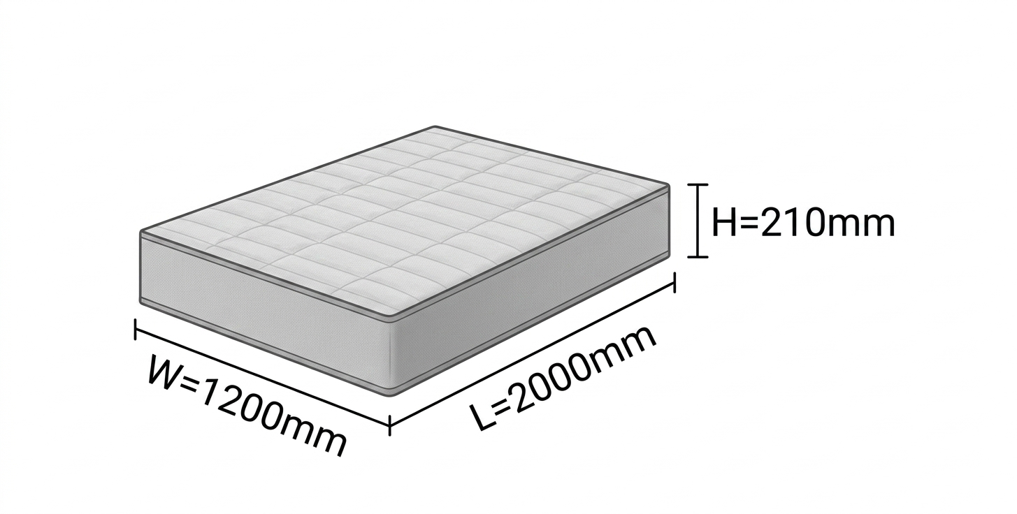 Mattress - 1200 x 2000 x 210 - Venera