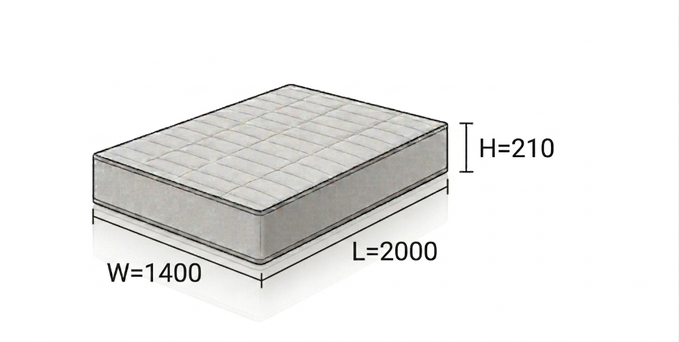 Mattress - Com/goods - 1400 x 2000 x 210 - Venera