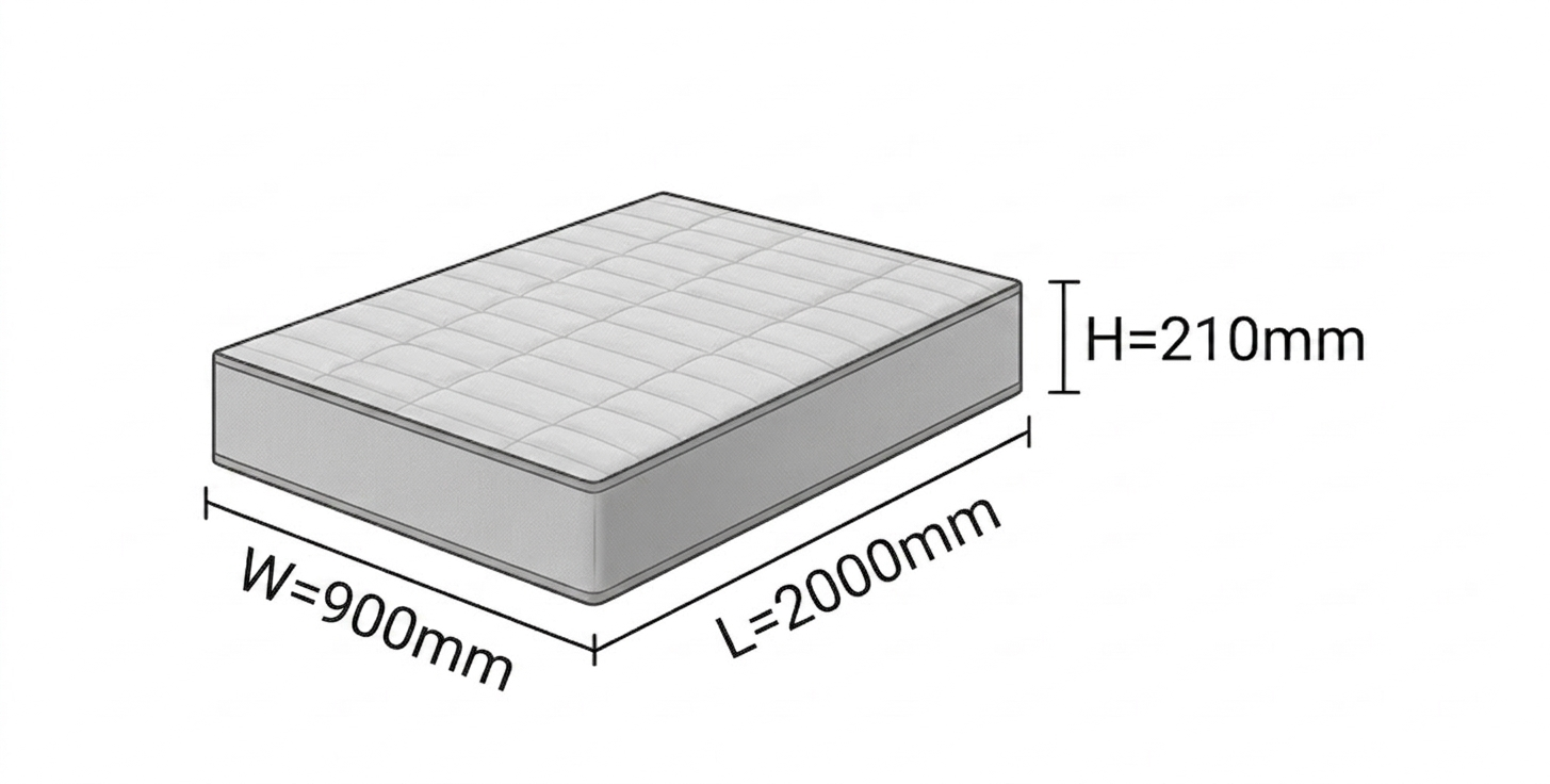Mattress - 900 x 2000 x 210 - Venera