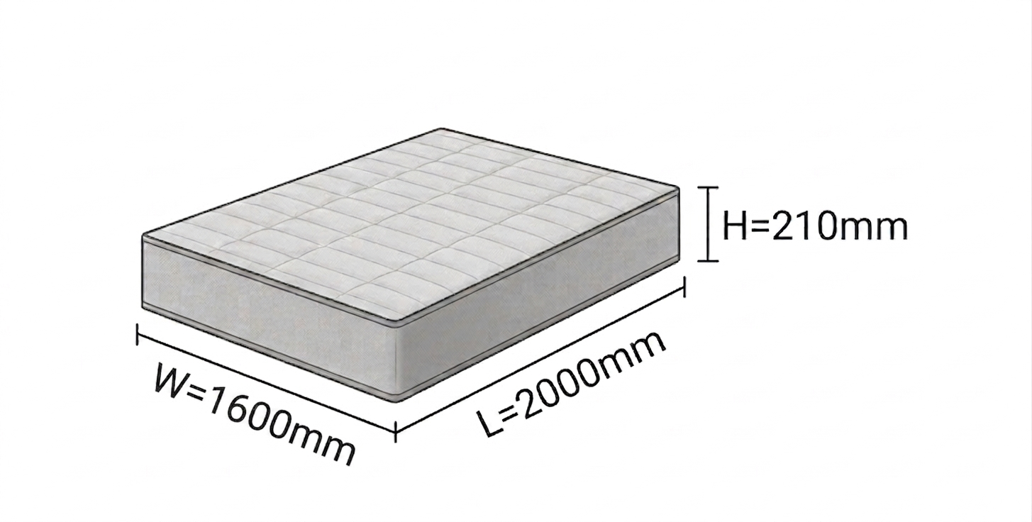 Mattress - 1600 x 2000 x 210 - Venera