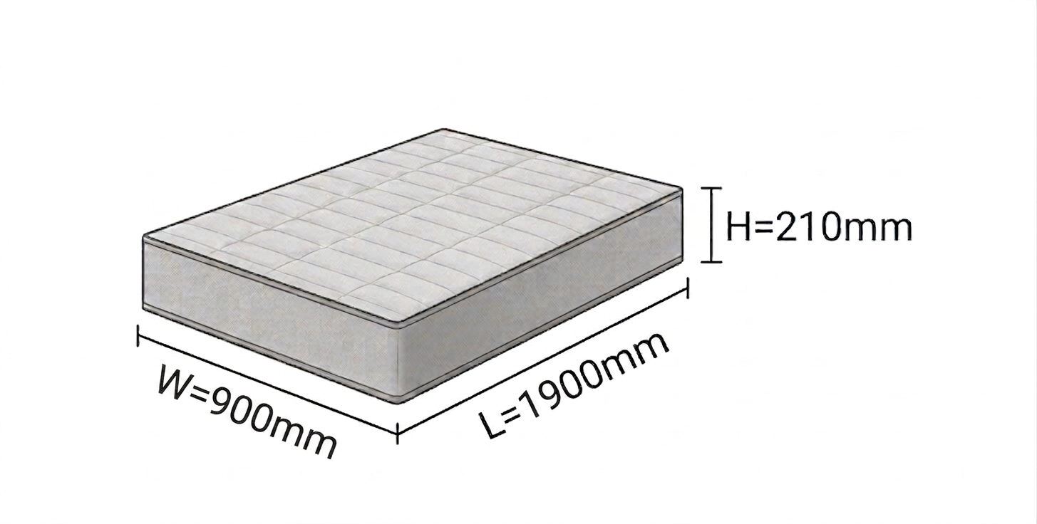 Mattress - 900 x 1900 x 210 - Venera