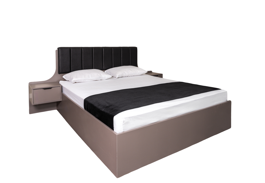 Concept - Bedroom - Bed with Bedside table - 2450 x 1000 x 2046