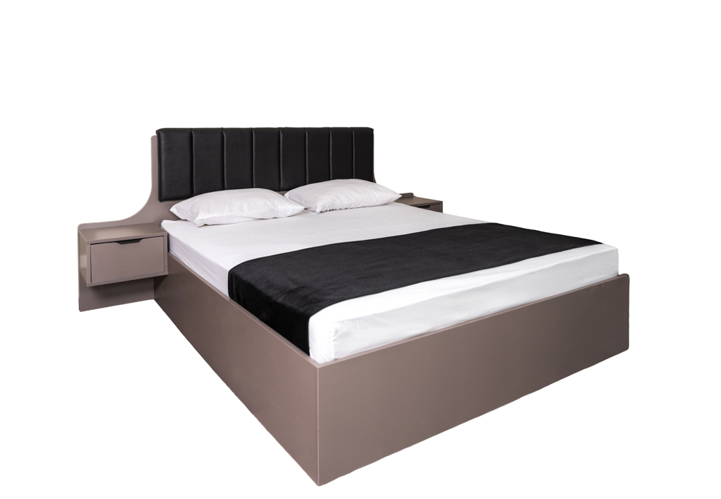 Concept - Bedroom - Bed with Bedside table - 2450 x 1000 x 2046