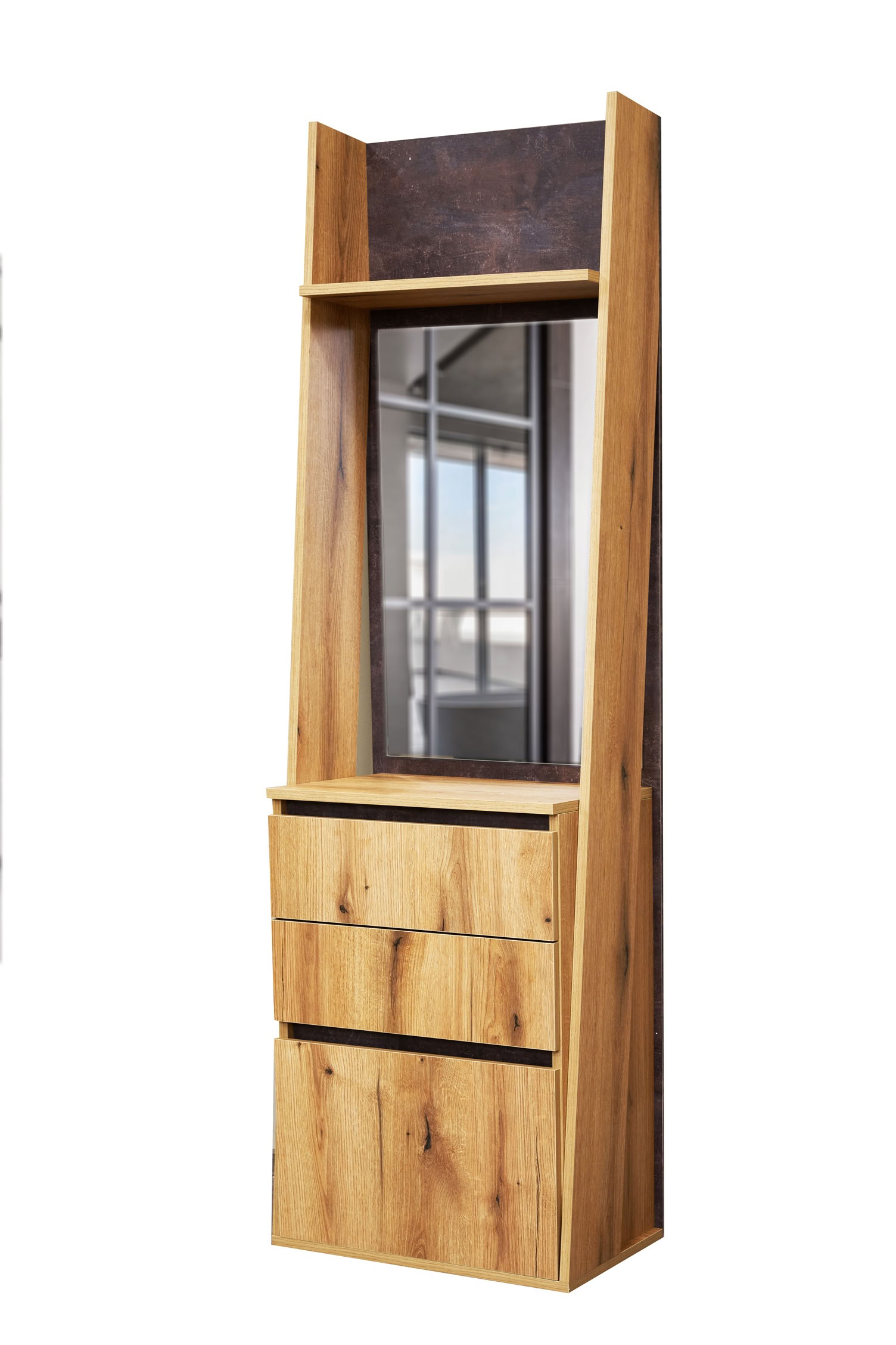 Cordoba - Hallway - Shoe cupboard & Mirror- 600 x 2000 x 400